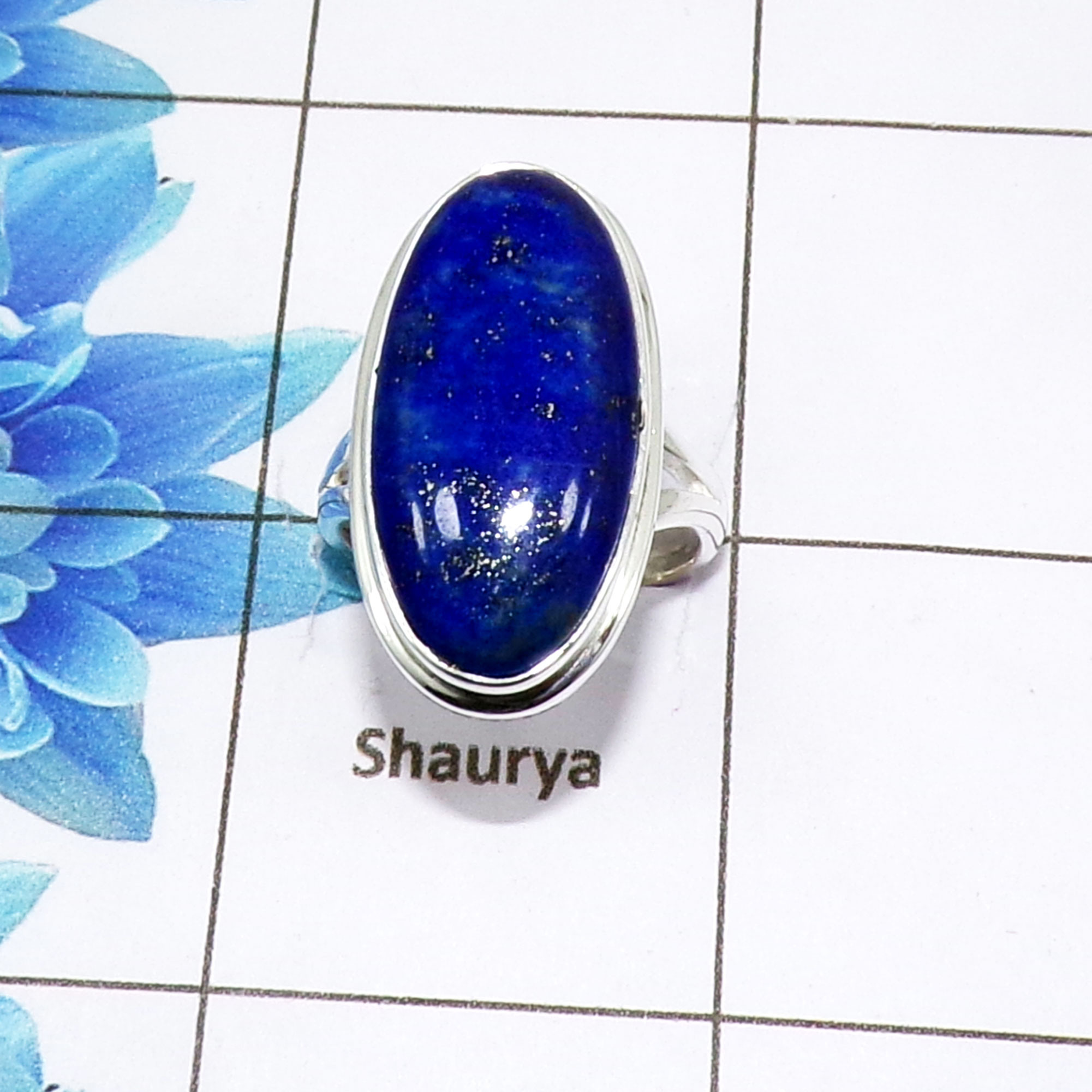 Beautiful Lapis Lazuli Cab B - PSR981-925 Sterling Silver Fashionable Design Lapis Lazuli